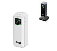 Case for Anker Prime Power Bank(27,650mAh),NOUKAJU Silicone Protective Cover,Drop-Proof,Scratch-Proof,Shock-Proof,Protective Case for Anker Prime 27,650mAh Power Bank 250W(Transparent-White)