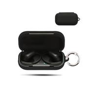 Case for Anker Soundcore AeroFit 2 Pro Wireless Earbuds,daunke Soft Silicone Protective Cover,Case with Round buckle,Full Protection,Black