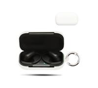 Case for Anker Soundcore AeroFit 2 Pro Wireless Earbuds,daunke Soft Silicone Protective Cover,Case with Round buckle,Full Protection,White