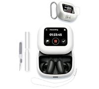 Case for Anker Soundcore Liberty 5 Pro MAX Earbuds, Soft Silicone Protective Portable Scratch Shock Resistant with 2pack Screen Protector &Cleaner Kit & Carabiner & Lanyard,White