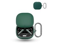 Case For Anker Soundcore Liberty 5 Wireless Earbuds,daunke Soft Silicone Protective Cover,Skin Case with Carabiner,Full Protection,Green