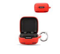 Case for Anker Soundcore P31i Wireless Earbuds,daunke Soft Silicone Protective Cover,Case with Round buckle,Full Protection,Red