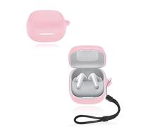 Case for Anker Soundcore P31i Wireless Earbuds, yystao Soft Silicone Protective Cover compatible with Anker Soundcore P31i, With Lanyard, Dustproof, Shockproof & Durable, Pink