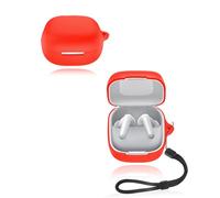 Case for Anker Soundcore P31i Wireless Earbuds, yystao Soft Silicone Protective Cover compatible with Anker Soundcore P31i, With Lanyard, Dustproof, Shockproof & Durable, Red