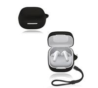 Case for Anker Soundcore P31i Wireless Earbuds, yystao Soft Silicone Protective Cover compatible with Anker Soundcore P31i, With Lanyard, Dustproof, Shockproof & Durable, Black