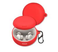 Case for Anker Soundcore Sleep A30 Earbuds, FJIASTB Soft Silicone Shockproof Protective Cover with Carabiner (Red)