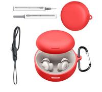 Case for Anker Soundcore Sleep A30 - Liquid Silicone Full-Body Protective Cover, Compatible with Wired & Wireless Charging, Anti-Fingerprint, Dustproof, Shockproof, Skin-Friendly Texture(Red)