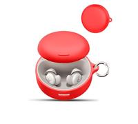 Case for Anker Soundcore Sleep A30 Wireless Earbuds,daunke Soft Silicone Protective Cover,Case with Round buckle,Full Protection,Red