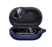 Case for Anker soundcore Space a40 with Carabiner,Anti-Scratch Premium Soft Silicone Full Protective Case,Shockproof Ultra Slim Headphone Protective Case for Anker soundcore Space a40,Blue