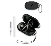 Case for Anker Soundcore V20i by, Soft Silicone Protective Portable Scratch Shock Resistant with Cleaner Kit & Carabiner & Lanyard,Black