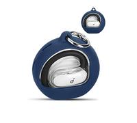 Case for Anker soundcore V40i Wireless Earbuds,daunke Soft Silicone Protective Cover,Skin Case with Carabiner,Full Protection,Blue