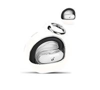 Case for Anker soundcore V40i Wireless Earbuds,daunke Soft Silicone Protective Cover,Skin Case with Carabiner,Full Protection,White