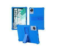 Case for Aobante K80/K70/K60/K50 10 Inch Tablet,WUNIAK Shock Proof Lightweight Stand Rubber Shell Protective Cover,Kids Friendly Soft Silicone Adjustable Stand Cover,Blue