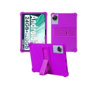 Case for Aobante K80/K70/K60/K50 10 Inch Tablet,WUNIAK Shock Proof Lightweight Stand Rubber Shell Protective Cover,Kids Friendly Soft Silicone Adjustable Stand Cover,Purple