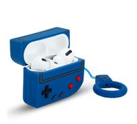 cadorabo Protective cover compatible with Apple AirPod Pro 2 - portable silicone headphone case 3D keychain - Design Retro Blue - earplug cover case box