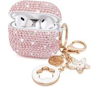 Case for Apple Airpods Pro 3 Case Cover 2025, VISOOM Bling Jewerly Airpods iPods Pro3 Cases Cute Glitter Diamond Airpod iPod Pro3 Cases Rhinestone AirPods iPods Pro 3rd Gen Cas with Keychain for Women