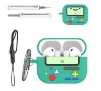Case for Apple AirPods Pro 3 - Retro Game Console Style Liquid Silicone Full-Body Protective Cover,Dustproof, Shockproof,Anti-Fingerprint,Skin-Friendly Texture (Green)