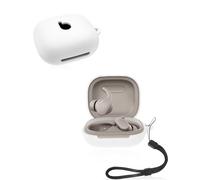 Case for Apple Powerbeats Fit Wireless Earbuds, yystao Soft Silicone Protective Cover compatible with Apple Powerbeats Fit, With Lanyard, Dustproof, Shockproof & Durable, White