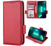 Case for Asus Zenfone 12 Ultra Case, Shockproof Premium Leather Flip Folio Cover Wallet Phone Case Protector Full Protection Card Slots Kickstand for Asus Zenfone 12 Ultra Red