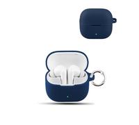 Case for Baseus Bass BP1 NC Wireless Earbuds,daunke Soft Silicone Protective Cover,Case with Round buckle,Full Protection,Blue