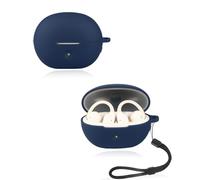 Case for Baseus Bowie MC2 Air Wireless Earbuds, yystao Soft Silicone Protective Cover compatible with Baseus Bowie MC2 Air, With Lanyard, Dustproof, Shockproof & Durable, Blue