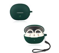 Case for Baseus Bowie MC2 Air Wireless Earbuds, yystao Soft Silicone Protective Cover compatible with Baseus Bowie MC2 Air, With Lanyard, Dustproof, Shockproof & Durable, Green