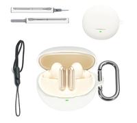 Case for Baseus Inspire XP1- Liquid Silicone Full-Body Protective Cover,Compatible with Wired & Wireless Charging,Anti-Fingerprint,Dustproof,Shockproof,Skin-Friendly Texture(White)