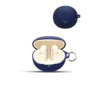 Case for Baseus Inspire XP1 Wireless Earbuds,daunke Soft Silicone Protective Cover,Case with Round buckle,Full Protection,Blue