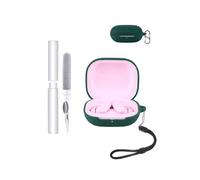 Case for Beats Powerbeats Fit Earbuds,toergy Shockproof,Waterproof,Soft and Slim Silicone Cover with Lanyard & Keychain & Cleaner kit,Green