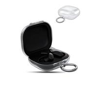 Case for Beats Powerbeats Fit Wireless Earbuds,daunke Soft TPU Protective Cover,with Round buckle,Full Protection,Transparent