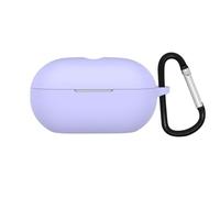 Case for Beats Solo Buds 2024, Wireless Earphones Silicone Cover Accessories, Soft Drop-proof Protective Case, Headphone Cover with hook (Light Purple)