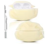 Case for Beats Studio Buds/Buds Plus Earbuds 2021/2023 with Cleaner Kit, Suublg Cute Cartoon Charging Case Protective Covers with Carabiner and Cleaning Pen (Dumpling)