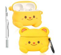 Case for Beats Studio Buds/Buds Plus Earbuds | Silicone Charging Protective Cover | with Cleaning Kit and Carabiner | Multiple Styles Skin Design | Case for Boys Girl Teen (TLbear, Cartoon)