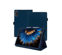 Case for Blackview Android 15 Tablet Mega2 2025 12 inch，WUNIAK Premium Leather Business Folio Stand Cover for Blackview Android 15 Tablet Mega2 2025 12 inch with Hand Strap for Tablet,Blue