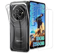 Case for Blackview Fort 1 + 2 Pack Screen Protector,Ultra Transparent,Drop Proof,Anti Scratch Thin Slim Soft TPU Silicone Clear Cover,Transparent