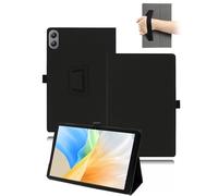 Case for Blackview LINK 2 8.68 inch Tablet - PU Leather Folio Cover with Folding Stand,toergy Hand Strap & Pencil Holder, Black