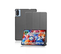 Case for Blackview Mega 2 12 inch Tablet 2025, yystao Slim Stand Tri-Fold Hard Protective Case Cover Compatible with Blackview Tablet Mega 2, Shockproof & Dustproof, Gray