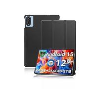 Case for Blackview Mega 2 12 inch Tablet 2026, yystao Slim Stand Tri-Fold Hard Protective Case Cover Compatible with Blackview Tablet Mega 2, Shockproof & Dustproof, Black