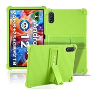 Case for Blackview Mega2 Tablet 12inch,NOUKAJU Tablet Protection Case,Adjustable Bracket,Soft Silicone,Silicone Protection Cover for Blackview Mega 2(Green)
