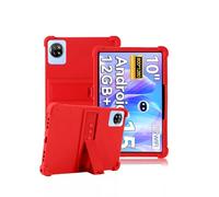 Case for Blackview Tab 20WIFI 10 Inch Tablet,daunke Soft Silicone Cover,with Folding Stand,Lightweight Shockproof,Anti-Scratch,All-Around Protection,Red