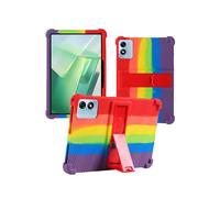 Case for Blackview Tab 9 WiFi 11-inch- Soft Silicone Shock Proof Lightweight Stand Rubber Shell Protective Cover,Kids Friendly Soft Silicone Adjustable Stand Cover,Rainbow