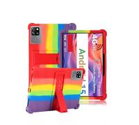Case for Blackview Tab60Pro 10 Inch Tablet,Soft Silicone Cover,with Folding Stand,Lightweight Shockproof,Anti-Scratch,All-Around Protection,Rainbow Color