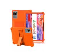 Case for Blackview Tab60Pro 10 Inch Tablet,Soft Silicone Cover,with Folding Stand,Lightweight Shockproof,Anti-Scratch,All-Around Protection,Orange
