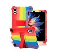 Case for Blackview ZENO 1 8 Inch Tablet,daunke Soft Silicone Cover,with Folding Stand,Lightweight Shockproof,Anti-Scratch,All-Around Protection,Rainbow
