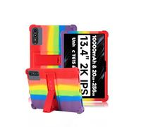 Case for BNCF Bpad 13 13.4 Inch Tablet,daunke Soft Silicone Cover,with Folding Stand,Lightweight Shockproof,Anti-Scratch,All-Around Protection,Rainbow