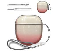 Case for Bose QuietComfort Ultra Earbuds II - Clear TPU Protective Cover, Slim Transparent Shockproof Case, Supports Wireless/Wired Charging, Anti-Yellowing(Pink)