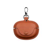 Case for Bose Ultra Open Earbuds, Fashion Premium Leather Shockproof Cover Accessories Case for Bose Ultra Open Earbuds with Keychain for Women Men-Brown