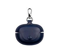 Case for Bose Ultra Open Earbuds, Fashion Premium Leather Shockproof Cover Accessories Case for Bose Ultra Open Earbuds with Keychain for Women Men-Navy Blue