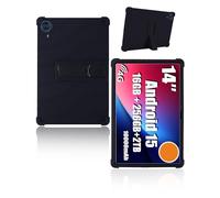 Case for Callsky-Pro Ctab 14/Ckypad Ctab 14 Tablet 14 Inch 2025 Newest, yystao Kids Skin-Friendly Soft Silicone Protective Cover, Adjustable Stand (Black)