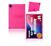 Case for Callsky-Pro Ctab 14/Ckypad Ctab 14 Tablet 14 Inch 2025 Newest, yystao Kids Skin-Friendly Soft Silicone Protective Cover, Adjustable Stand (Rose)